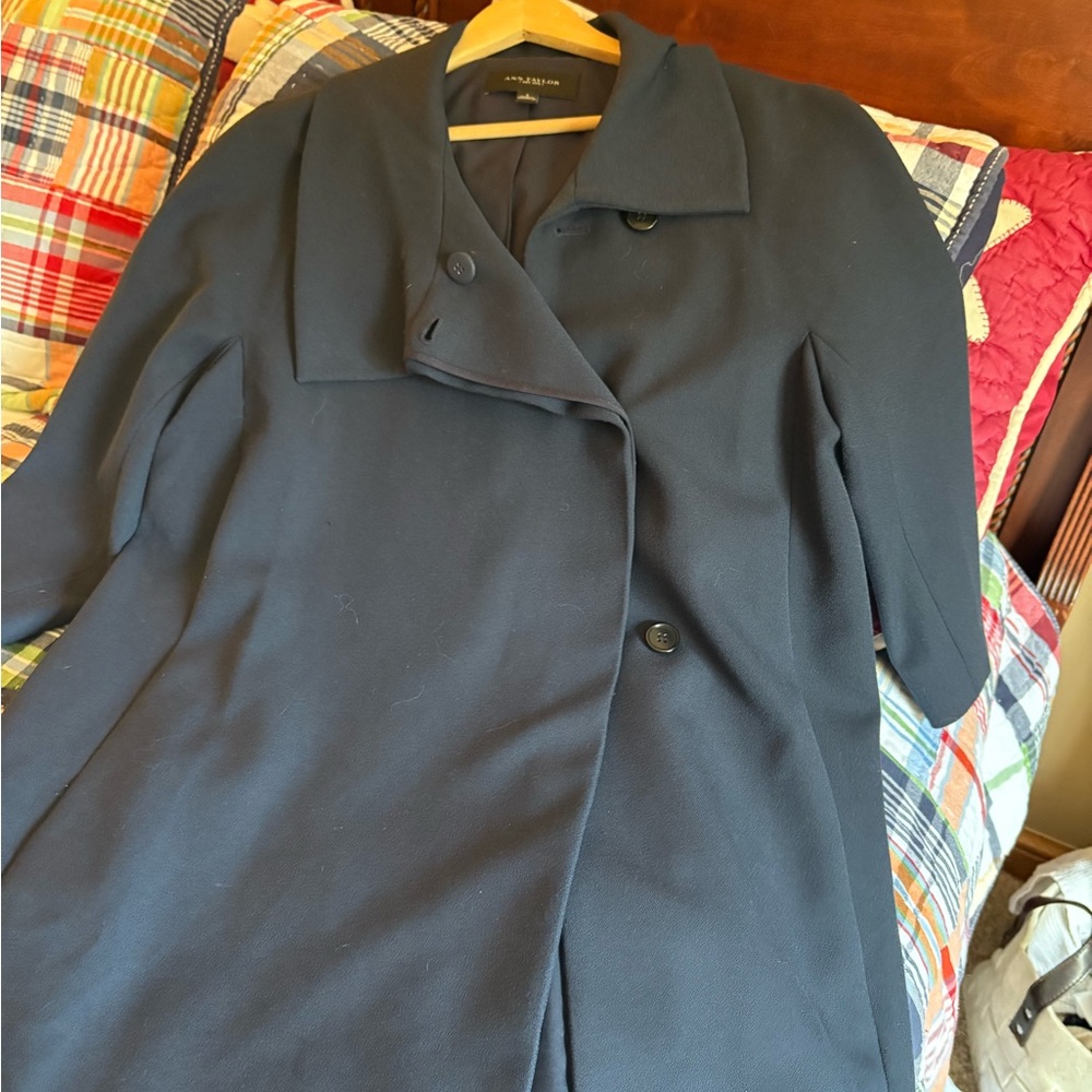 Ann Taylor Midnight Blue Cape Coat
